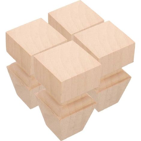 Pieds de canapé de rechange, pieds de meubles en bois, compatibles avec les canapés, ensemble de 4 pièces, kaki. (1/5)