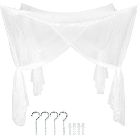LAN Moskitonetz – Moskitonetz fürs Bett, Hängenetz, Bettbaldachin, B 1,8 x L 2,2 x H 2,4 (1/5)