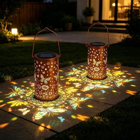 Lanterne Solaire d'extérieur,2 Pièces Lanterne Solaire pour Jardin (1/5)