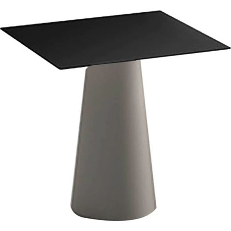 Mesa de comedor cuadrada diseño moderno jardín terraza Fura T1-DQ - Beige (1/4)
