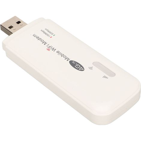 Modem WiFi 4G avec emplacement pour carte SIM, 150 Mbps, Plug and Play, compatible avec 10 utilisateurs, routeur LTE sans fil pour tablette, ordinateur portable et téléphone. (1/4)