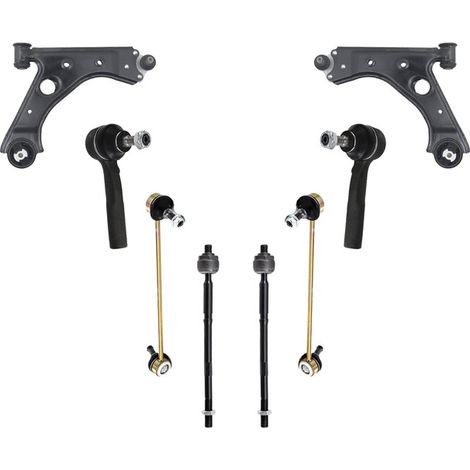 KIT BRACCIO OSCILLANTE 8 PEZZI COMPATIBILE CON FIAT GRANDE PUNTO (199) 1.4 (199AXB11, / Kit Sospensione Completo OE/OEM / Bracci Oscillanti + Testine Sterzo / Sostituzione Diretta OEM