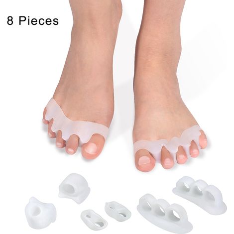 Redresseur d'orteil en marteau avec séparateurs pour soulagement de l'hallux valgus, correction des doigts crochus et chevauchement. (1/5)