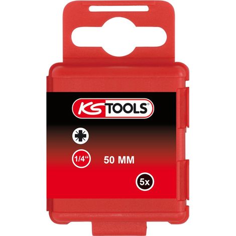 1/4" Embouts de vissage POZIDRIV, 50mm, PZ4, pack de 5 (1/2)