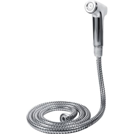 Lot Bidet Douchette WC Portable ABS, Support Mural + Flexible, Kit Robinetterie Salle de Bains, Pulvérisateur Hygiénique, Fixation Solide (1/5)