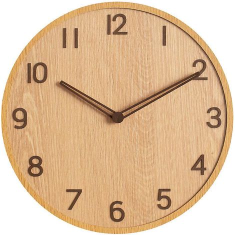 30cm-horloge Murale En Bois Horloge De Salon Horloge Suspendre Horloge Murale Simple Japonaise Crative En Grain De Bois (1/5)