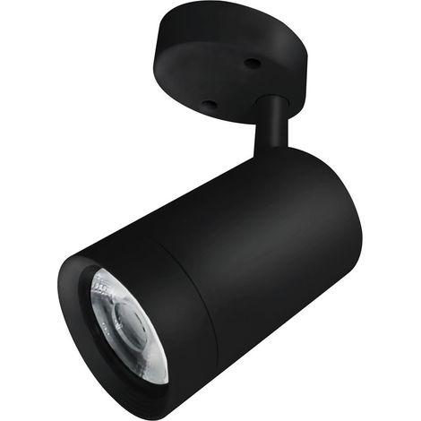 Barcelona Led – Spot orientable GU10 noir – Angle d'ouverture 36° – Pour installation murale ou plafond – Plastique IP20 pour intérieur