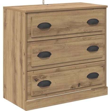 Vitrina Roble artisan 70 x 35,5 x 67,5 cm Madera contrachapada vidaXL (1/5)