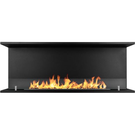 Chimenea de bioetanol empotrada de 3 lados abiertos biocamino 120x50 Trevi 120
