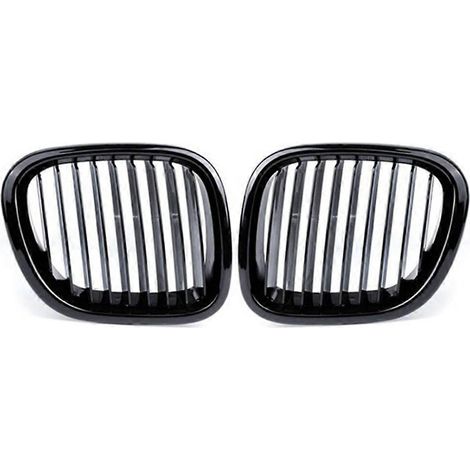 Parrilla delantera tipo riñón de color negro brillante para BMW Z3 Convertible Coupé 1996-2002 (1/5)