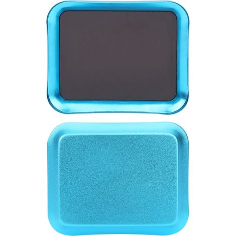 Lot de 2 plateaux à vis de réparation générale pour modèles réduits radiocommandés (105 x 85 mm), accessoires d'entretien, bleus. (1/5)