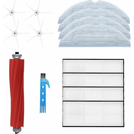 Kit d'accessoires pour Xiaomi Roborock S7 T7 T7S T7Plus T7SPlus pièces de Rechange pour aspirat 13 Paquets avec Brosse Principale en Caoutchouc Filtre Hepa Brosse latérale Chiffon de vadroui (1/5)