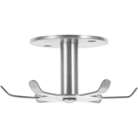 Drehbarer Besteckhaken aus Edelstahl zur Unterbaumontage. – 9 x 9 x 4,5 cm – Silber (1/4)