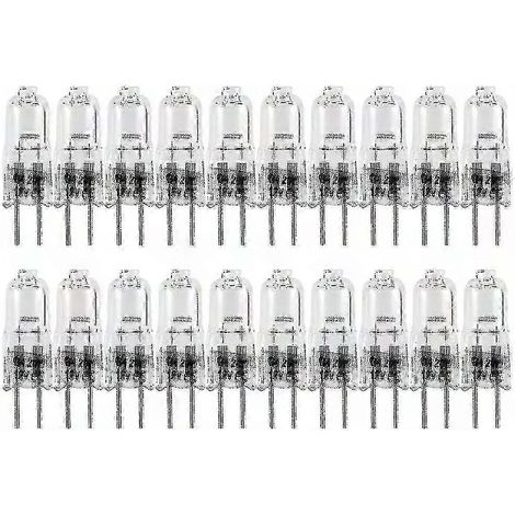 20 G4-Halogenlampen, 20 W, 12 V, 2-polig, klare Glühbirne, für Backofen und Kontrollleuchten, 20er-Packung (1/5)