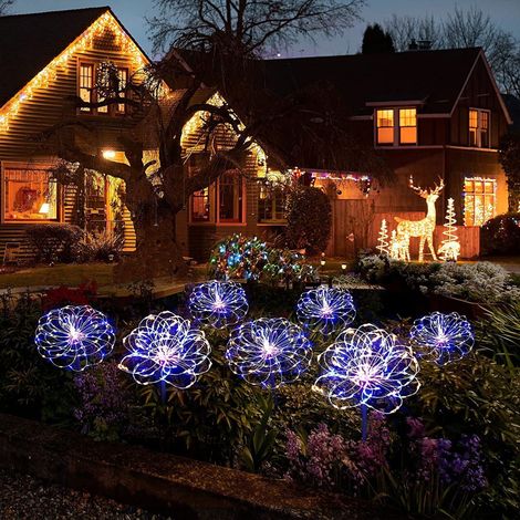 Luminaire Solaire De Jardin - 120 Led - 12 M - Ip55 - Pour Parterre De Fleurs Et Cour Extérieure - 1 Pièce (1/5)