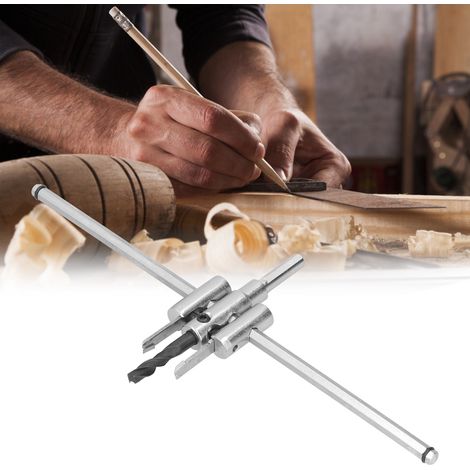 Verstellbare 40-mm-Lochsäge, ein vielseitiges Schneidwerkzeug, geeignet für Holz, Kunststoffe, Gipskartonplatten usw., mit einem Durchmesser von 40 bis 300 mm. (1/5)