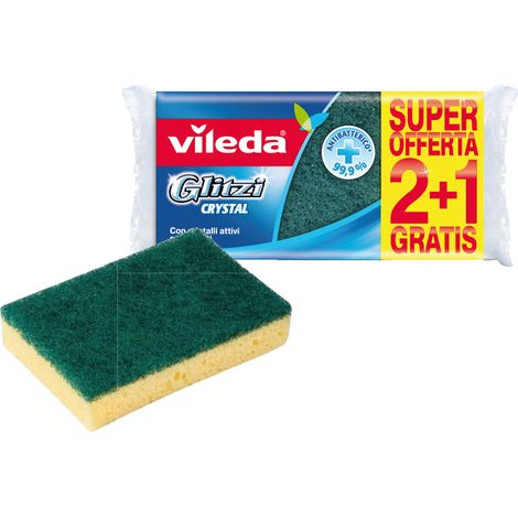 Vileda SPUGNA GLITZI CRYSTAL 2+1 PZ. 30.00 confezioni