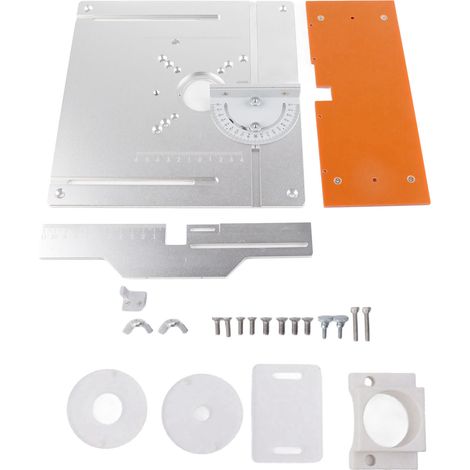 Plaque d'insertion en aluminium pour table de défonceuse, plateau de fraisage pour bancs de menuiserie, outil de travail du bois, machine de coupe et de finition. (1/5)