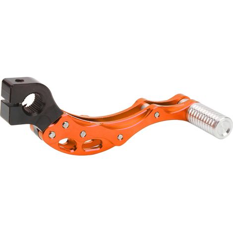 Levier de démarrage Kick Kickstarter en alliage d'aluminium haute résistance, accessoire universel pour moto et scooter, couleur orange (1/5)
