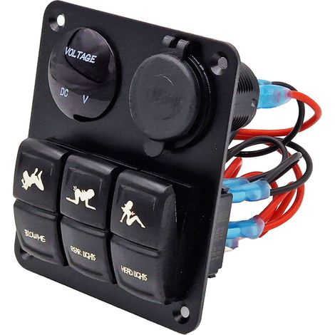 Carling 3x Zubehör-Schalterpanel, USB-Buchse, 12V-Voltmeter (1/3)