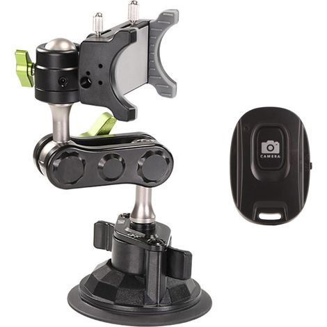 Support téléphone universel pour voiture, bras orientable, support de smartphone pour tableau de bord et pare-brise. (1/5)