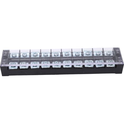 Bloc de jonction double rangée 600V 45A, bornier universel à vis en laiton, 10 positions 4510. (1/5)