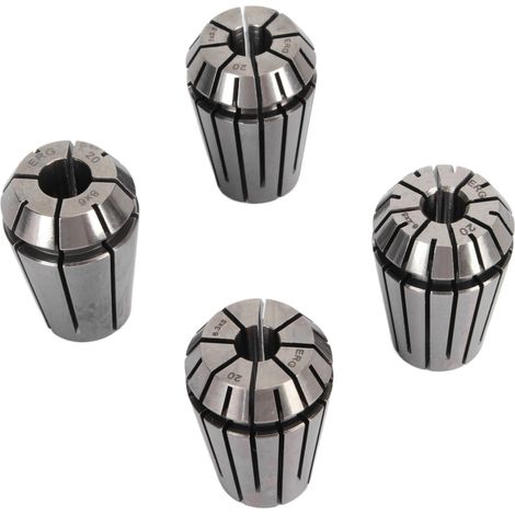 Satz mit 4 Spannzangenfuttern aus hochkohlenstoffhaltigem Stahl, 4 federbelastete Backen für CNC-Schleif- und Graviermaschinen (1/5)