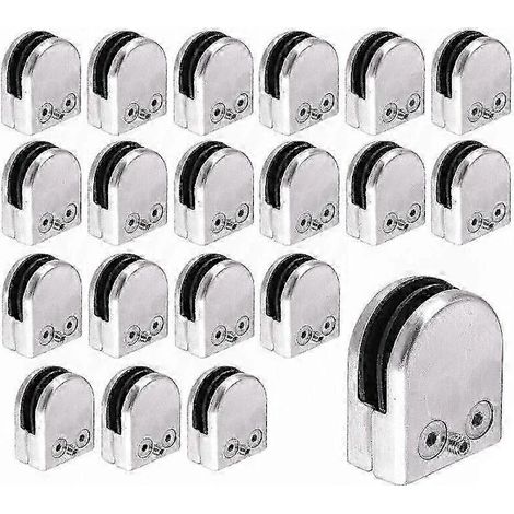 20 Stück Edelstahl-Glashalter-Glasklemmen