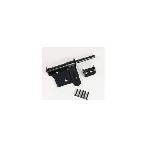 Verrou de portail, verrous de portail pour portails en bois, verrous de remise de jardin, 6 pouces, acier inoxydable noir mat (1/5)