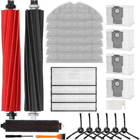 Pour Roborock S8 Pro : brosse principale, filtres HEPA, chiffons de nettoyage et sacs à poussière (1/5)