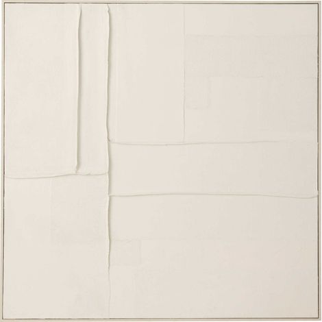 Toile décorative murale blanche en pin pour intérieur élégant - Blanc naturel et bois clair (1/5)