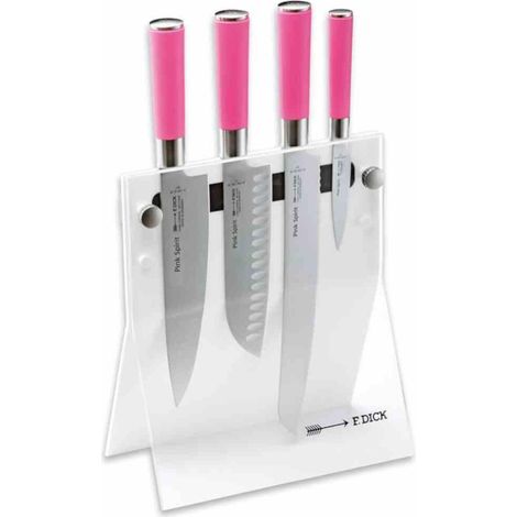 F. DICK Pink Spirit Messerblock 4Knives Messer-Set Santoku Küchenmesser pink (1/4)