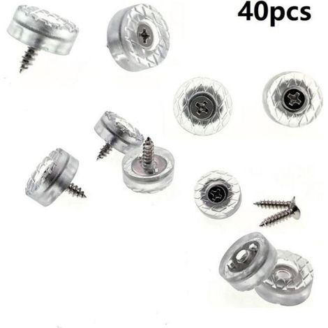 Patins Pour Meubles - 18 mm - En Silicone - Antidérapants Et Insonorisants - Avec Vis - Lot De 40