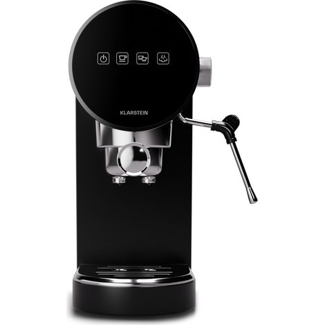 Klarstein Cafetera espresso Furore acero inoxidable compacta 20 bares pantalla digital 2 tazas