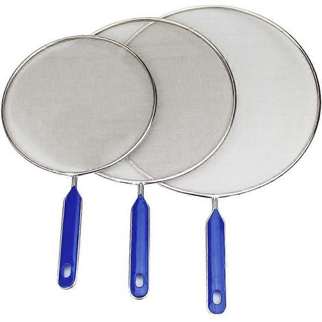 3er-Pack Fettspritzschutz für Bratpfannen, Edelstahl (1/5)