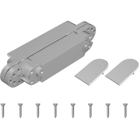 Charnière de porte en métal à 180 degrés - Robuste - Antirouille - Réglable - Pour une utilisation en intérieur et en extérieur - Accessoires de matériel de meubles dissimulés (1/4)