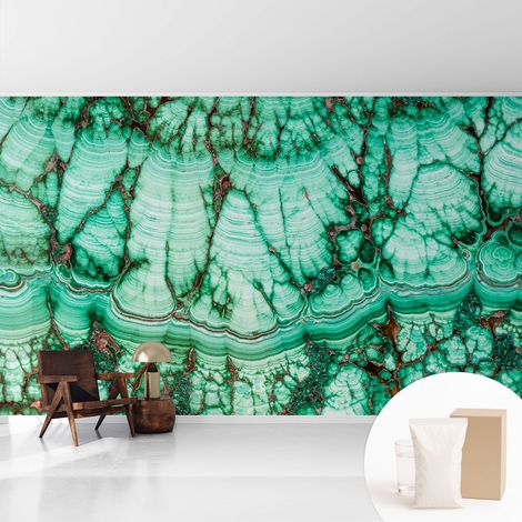 Papier peint intissé avec imprimé pour intérieur moderne application facile a motif - Colle incluse gratuite Motifs verts 416x254 cm (1/5)