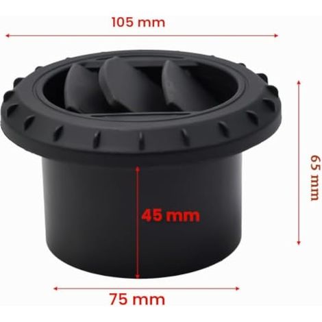 Sortie d'air rotative de 75 mm pour systèmes de chauffage et de climatisation diesel (1/3)
