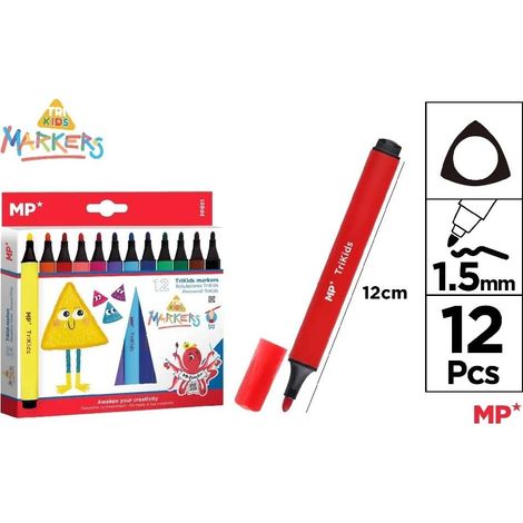 Segnalini scolastici triangolari, 12 colori