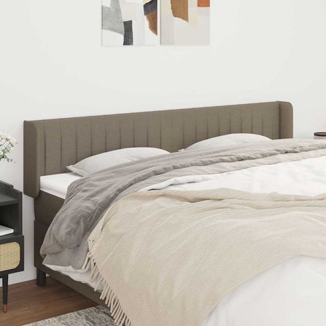 vidaXL Cabecero de tela gris taupe 183x16x78/88 cm (1/5)