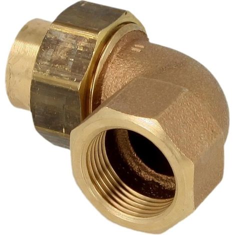 Raccord à braser laiton rouge coude 90° 28 mm x 1'' F/FF - joint conique