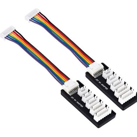 Lot de 2 modules d'extension de chargeur d'équilibrage 2S-6S avec adaptateur JST-XH pour batteries LiPo RC, incluant un câble et un module d'extension. (1/5)