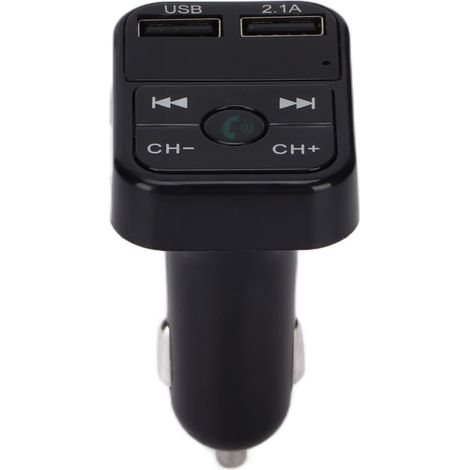 Bluetooth 5.0 FM-Transmitter fürs Auto mit Dual-USB-Schnellladefunktion und MP3-Player, iOS-kompatibel