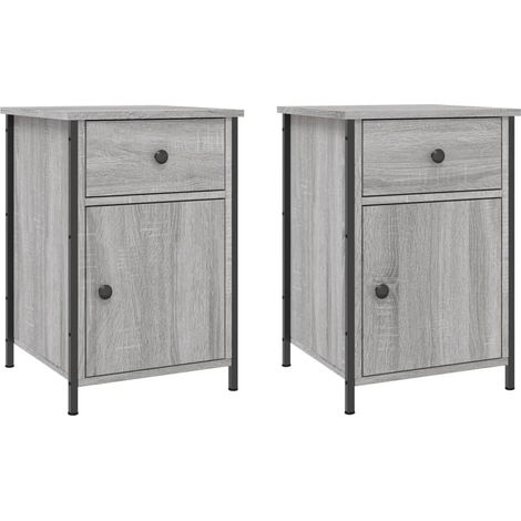 Maison Exclusive - Mesitas de noche 2 uds madera contrachapada gr (1/5)
