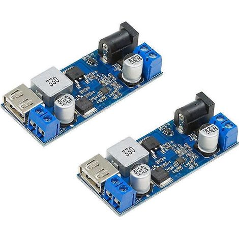 Module convertisseur abaisseur DC 6V 9V 12V 24V vers DC 5V 5A, transformateur abaisseur 9-36V vers USB 5V, régulateur de tension à double sortie (1/5)