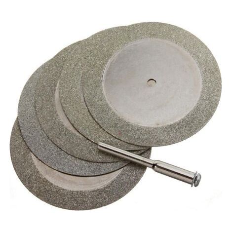 Mini disques de coupe rotatifs diamantés pour scie à verre, lames de pierres précieuses, disques de coupe 10 pièces + 2 bielles (1/5)
