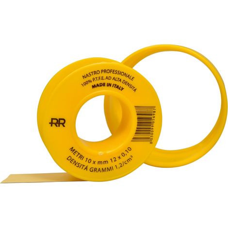 Nastro p.t.f.e. giallo professionale per gas 12mm x 10m (1/3)