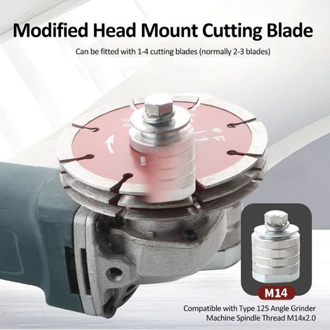 Adaptateur pour meuleuse d'angle vers machine à rainurer, filetage M14, tête de conversion de rainure à changement rapide, accessoire pour outil de conversion de rainure variable (1/5)