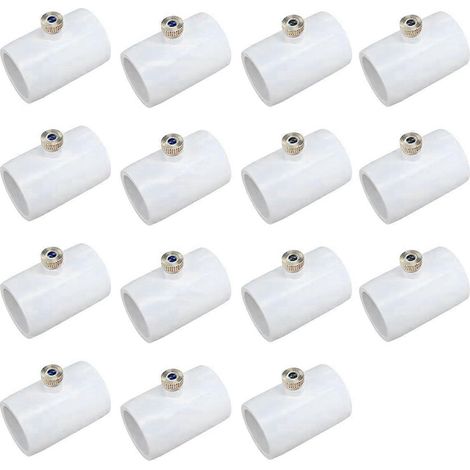 15 connecteurs de buse de pulvérisation en PVC de 1/2 pouce avec buse de brumisation en laiton -- (1/5)