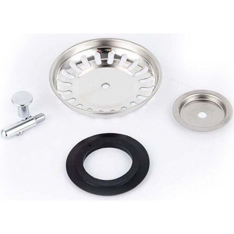 Panier Pour Bonde d'Évier de Cuisine 80 mm - Crépine Universelle Acier Inoxydable, Bouchon Panier Pop-Up, - Lavable Lave-vaisselle, Ne se Bouche & Ne Déborde Pas (1/3)
